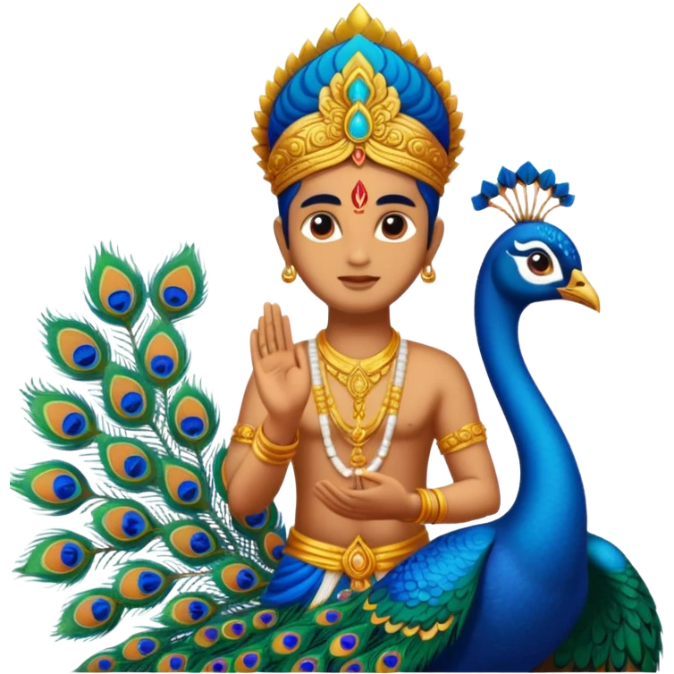 lord Murugan with peacock emoji