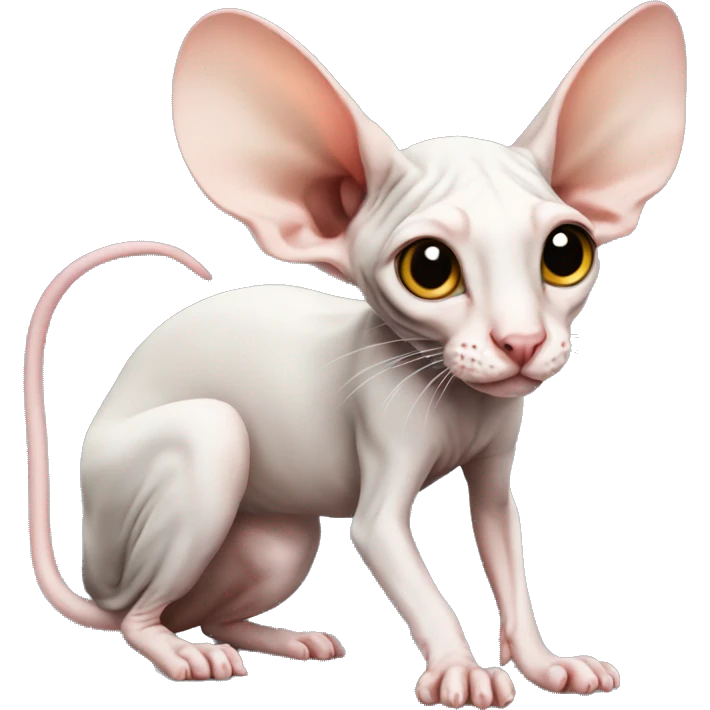 Sphynx-Rat-Mouse-Hybrid full body siamse colour  emoji