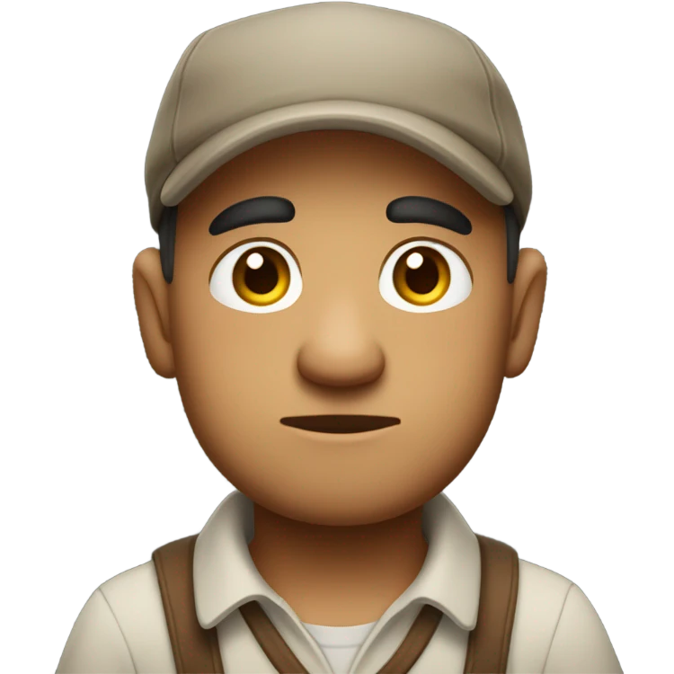 "A neutral-looking villager with plain clothes, a simple cap, and an unremarkable, slightly suspicious expression. They blend into a rural town setting." emoji