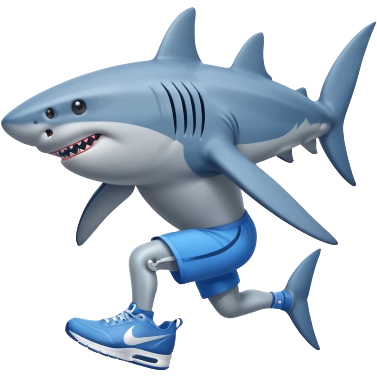 make shark with legs and nike shoes emoji