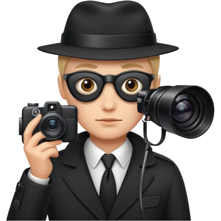 Spy with camera emoji