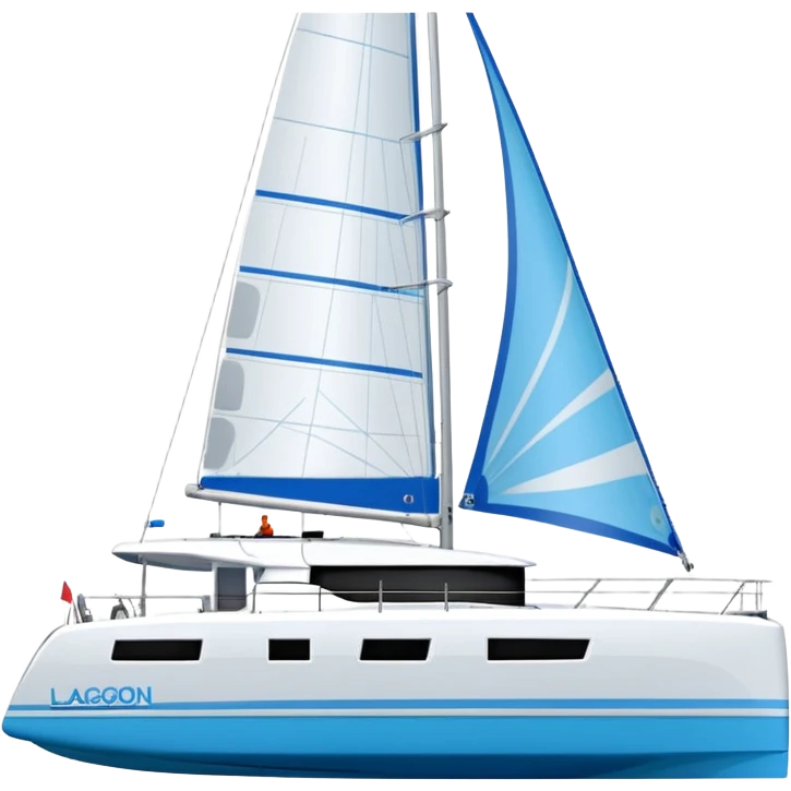 lagoon 43 catamaran facing to the right emoji