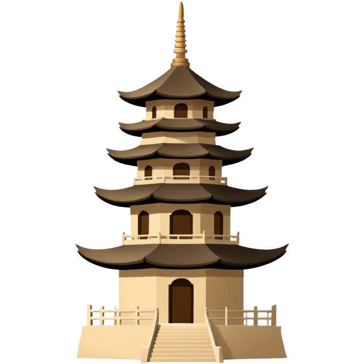 Basic Chinese pagoda emoji icon, simple silhouette, standard emoji style emoji