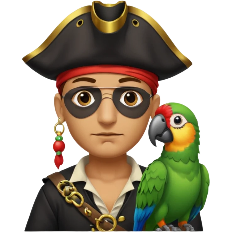 pirate and parrot emoji