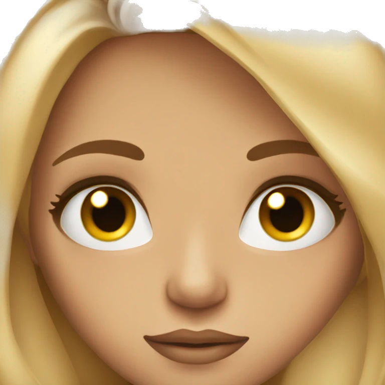 Beautiful girl with long hair and long lashes emoji