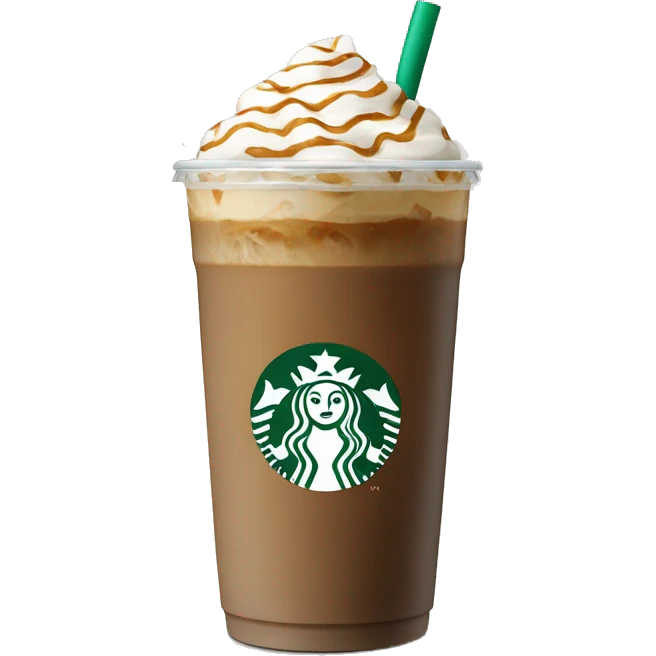 starbucks vanilla iced coffee  emoji