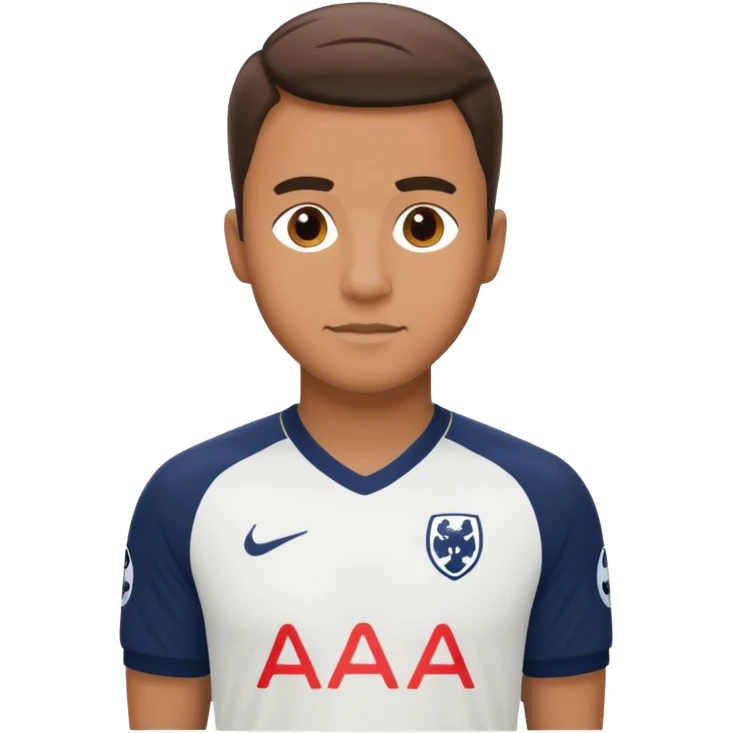 man in Tottenham hotspurs kit emoji
