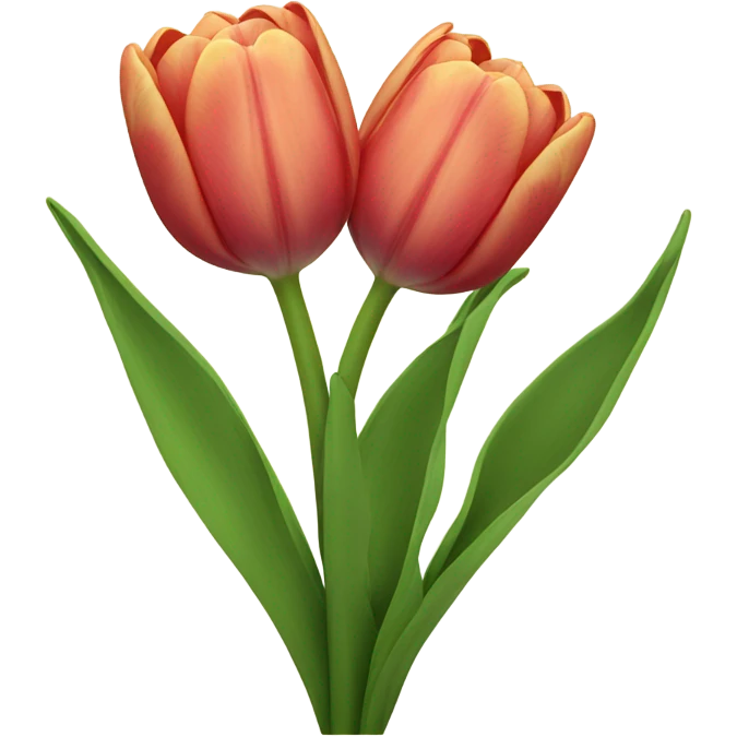 some tulips with their stems  emoji