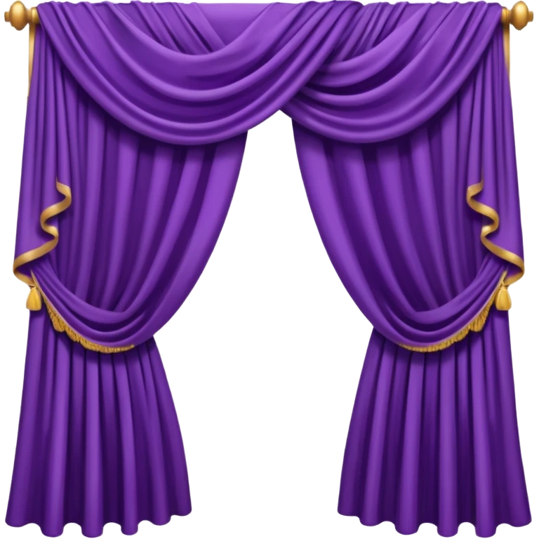purple curtain open emoji