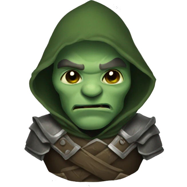 hooded orc armored with bow emoji