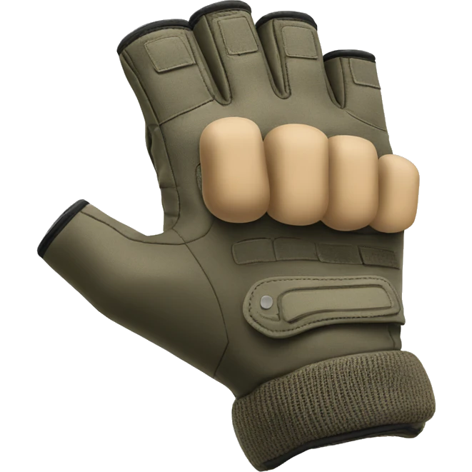 fingerless tactical glove emoji