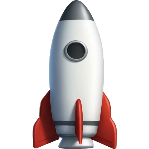 a rocket emoji