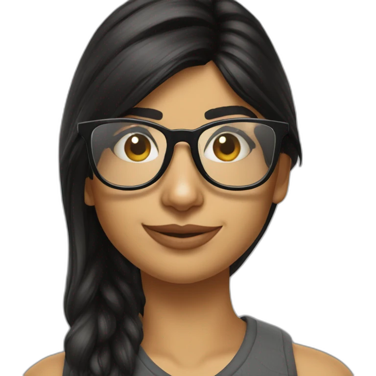 Mia khalifa with glasses emoji