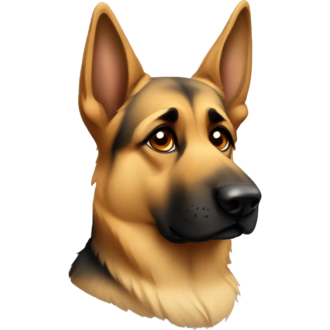 Sad German Shepard  emoji