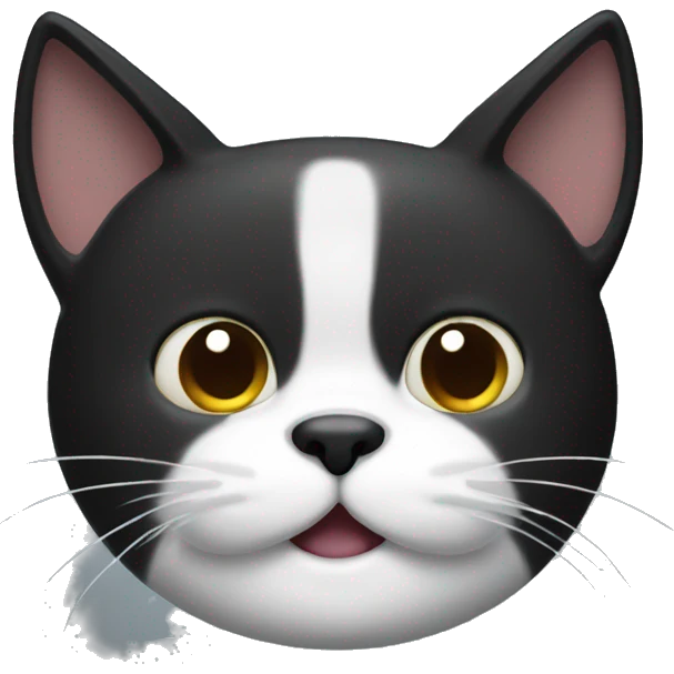 generate a black cat with a white mustache and extra thumbs emoji