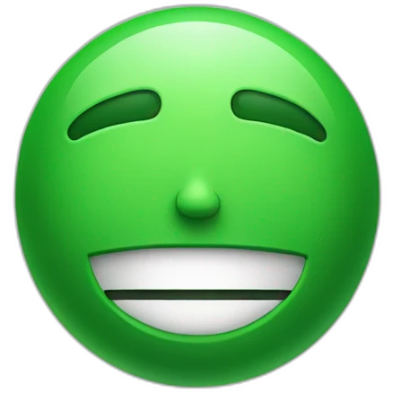 green face thast asmoilinr emoji
