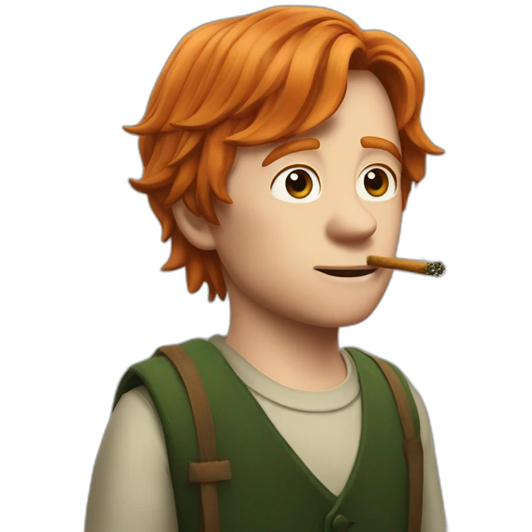Ron Weasley herb smoking emoji
