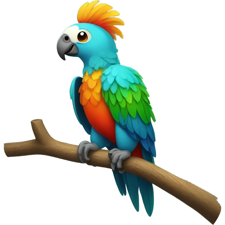 A parrot giving the middle finger emoji
