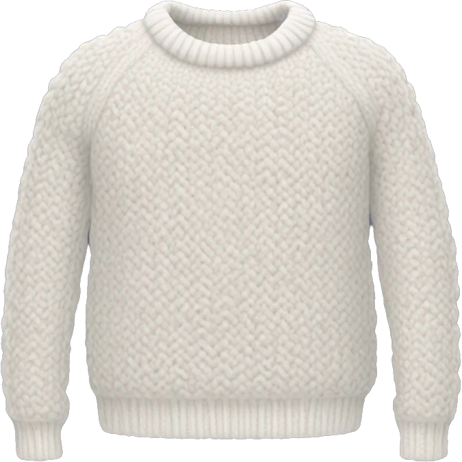 White Knitted pullover  emoji