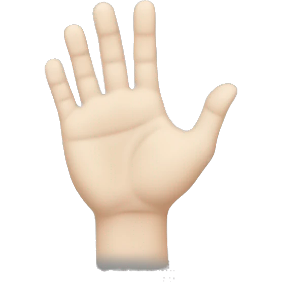 Two White hands face down , thumbs hidden under and the left hand a bit behind the right, but one next to the other  emoji