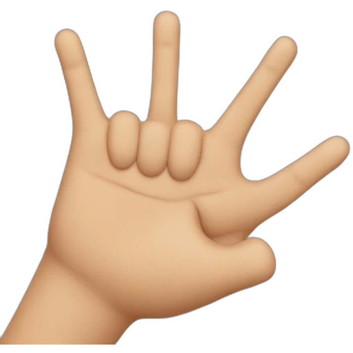 three fingers emoji