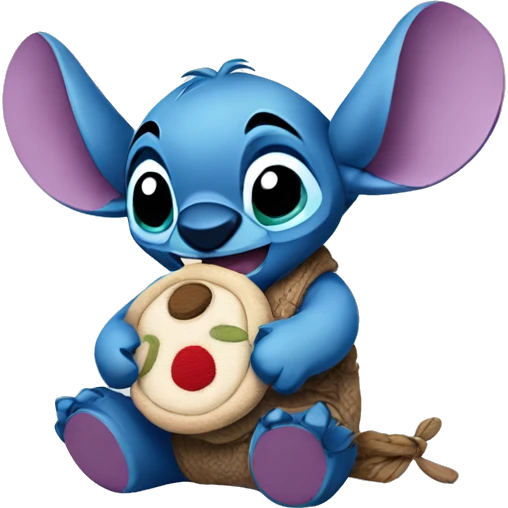Stitch con su peluche  emoji