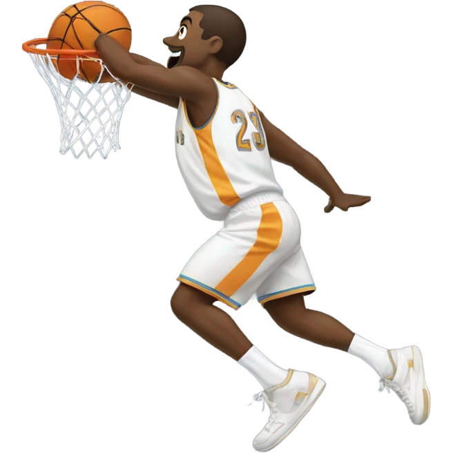 white person dunking a basketball emoji