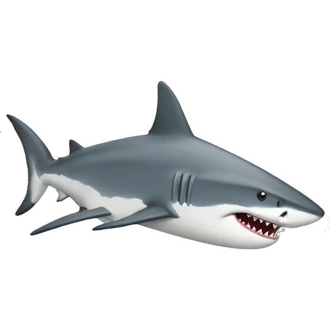 Shark with a top hate  emoji