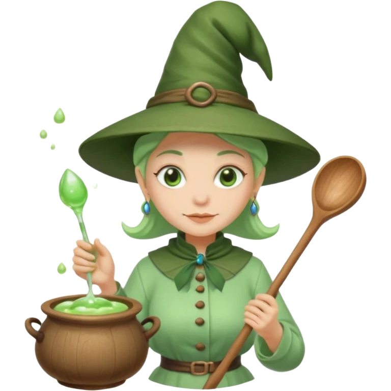 green witch cooking potion emoji