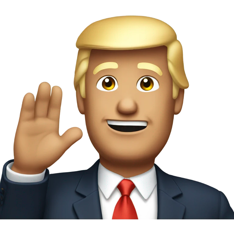 Donald trump waving emoji