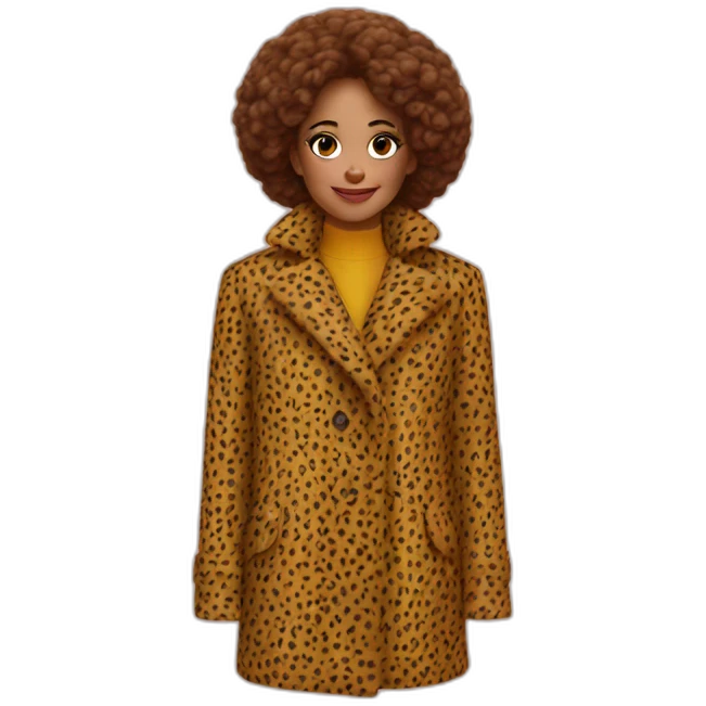 leo print coat emoji