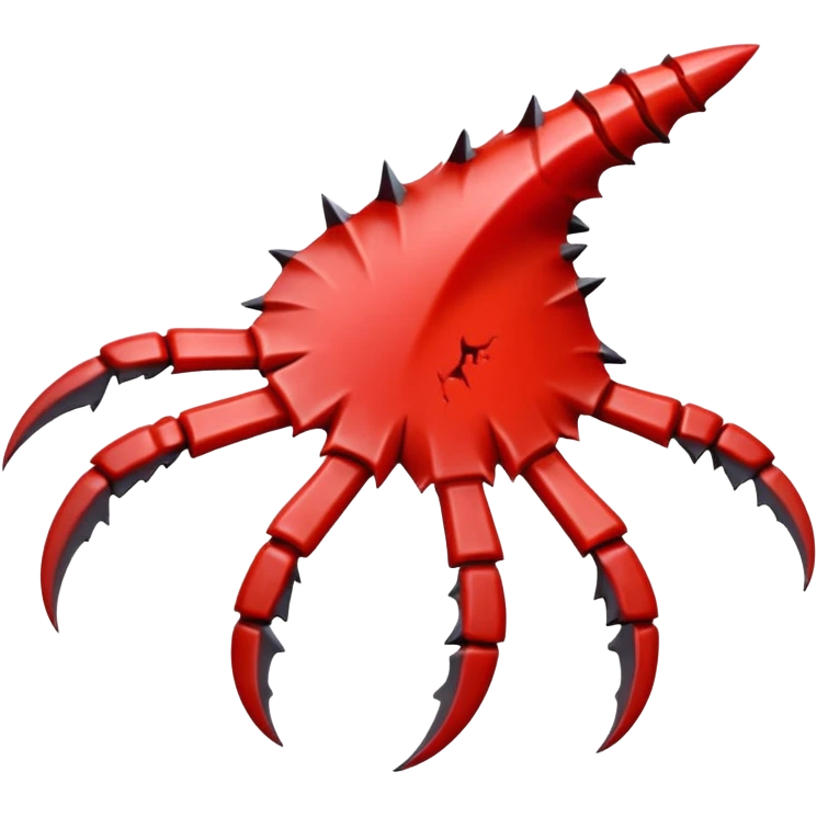 red claw print emoji