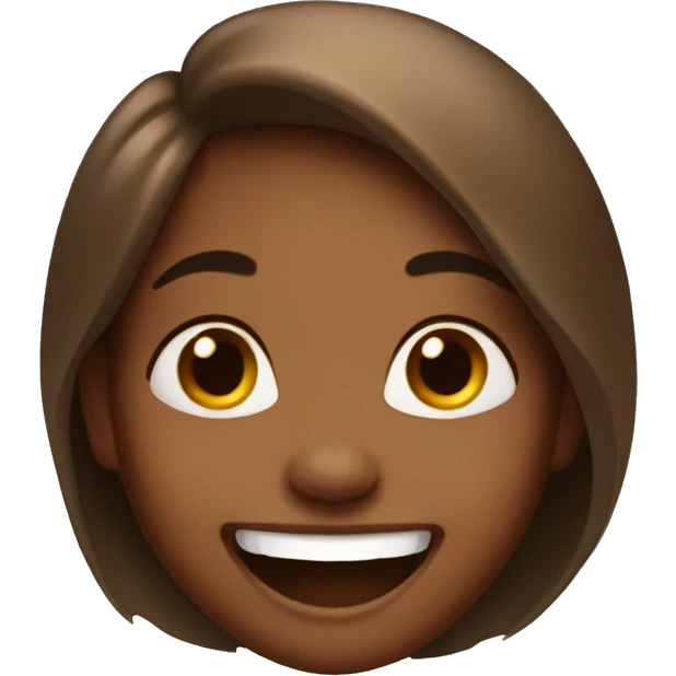 Brown skin girl laughing emoji