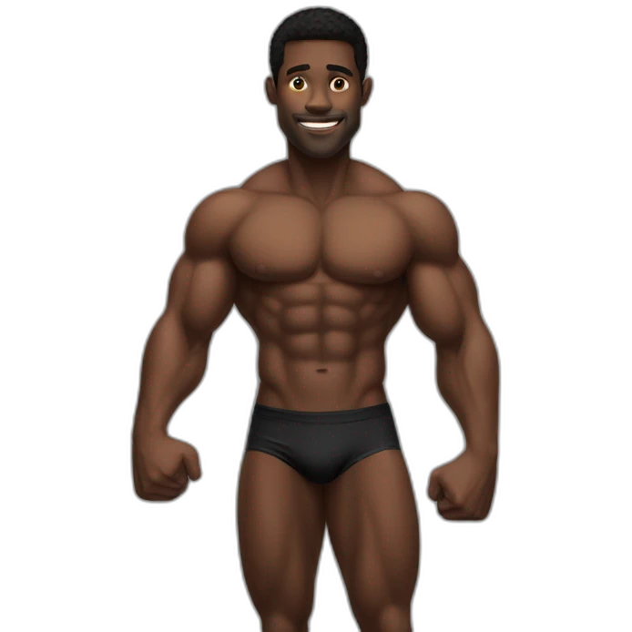 muscle-black-guy-bikini-sign-ok-hand- emoji