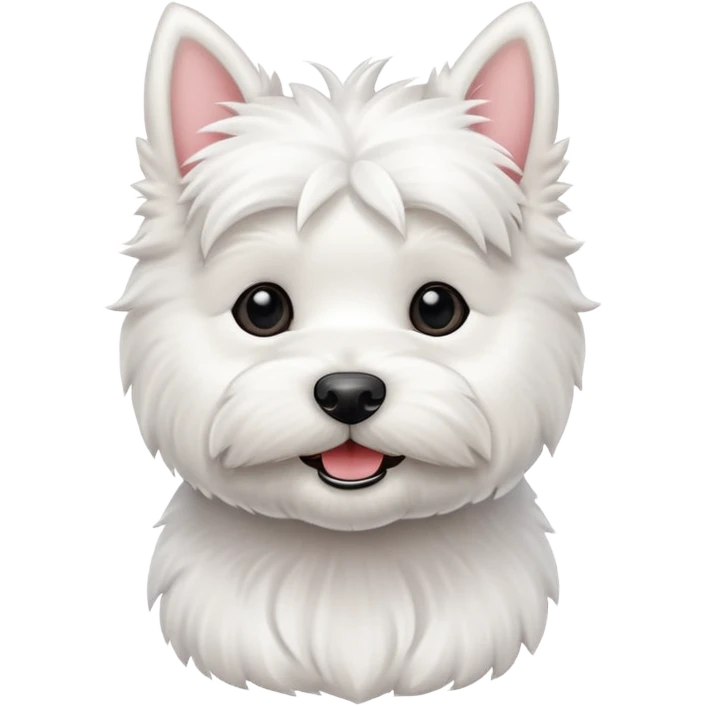 West Highland White Terrier with a cute smile emoji
