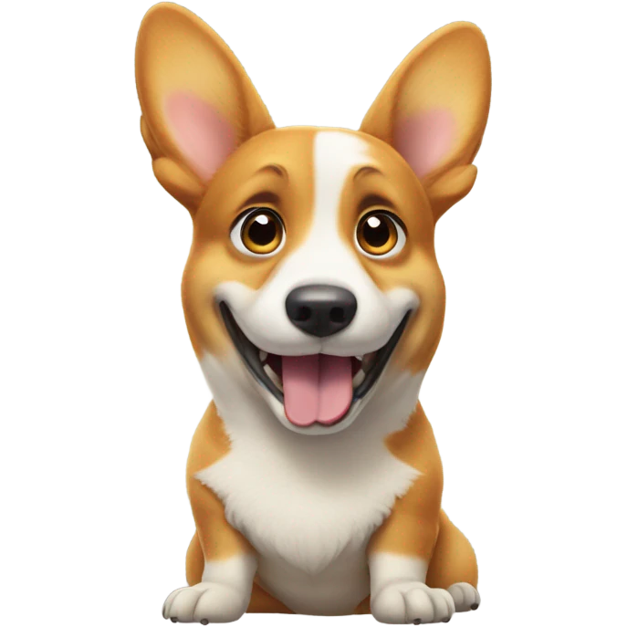 Corgi riding a dinosaur  emoji