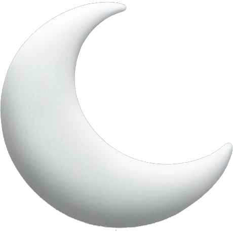 Crescent in a cloud emoji