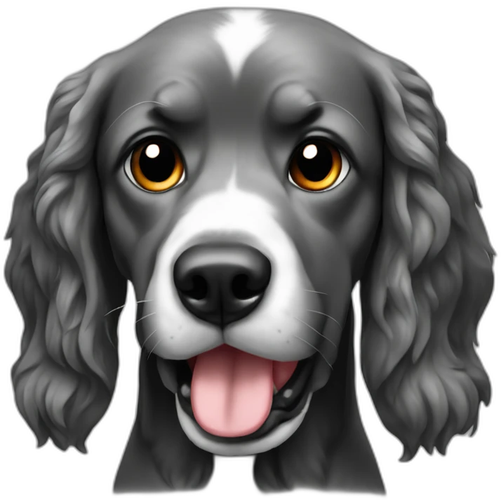cocker fire black crying emoji