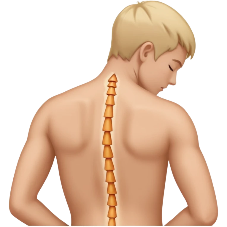 back pain, focus on humen back emoji