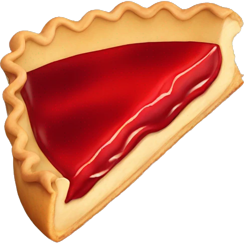Red filling pie slice  emoji