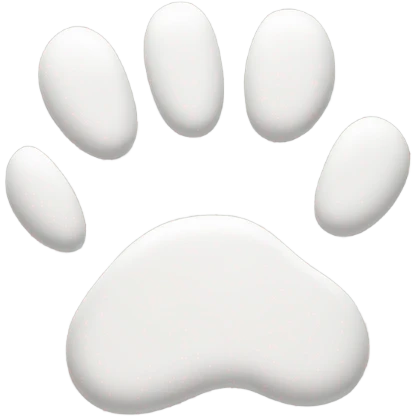 White paw print emoji