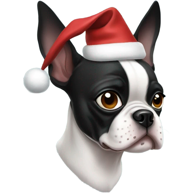  Two Boston terrier on Christmas  emoji
