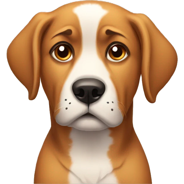 Tensed Dog  emoji