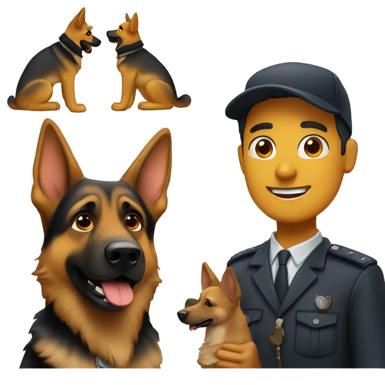 Me with my dog german shepherd  emoji