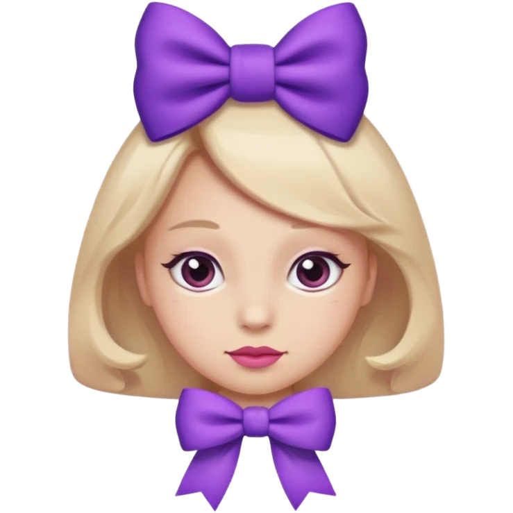 Moño morado coqueto emoji