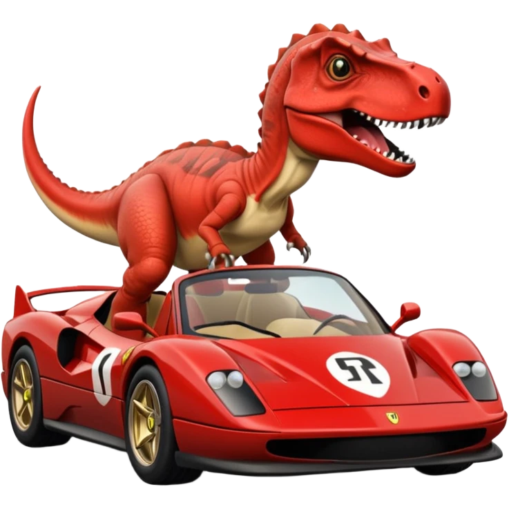 Ferrari ile gezen star wars dinozor u emoji