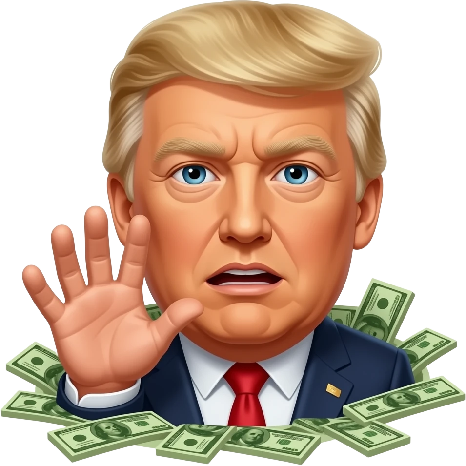 Netanyahu forcing money out of trump emoji