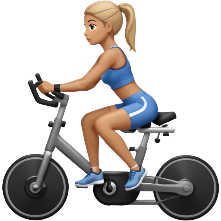 Bicycles Ergonomic bicycle of gym: seated woman  emoji