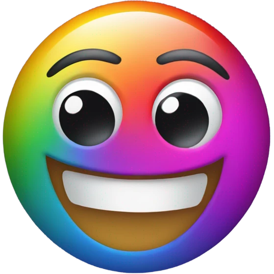 Rainbow laughing emoji  emoji
