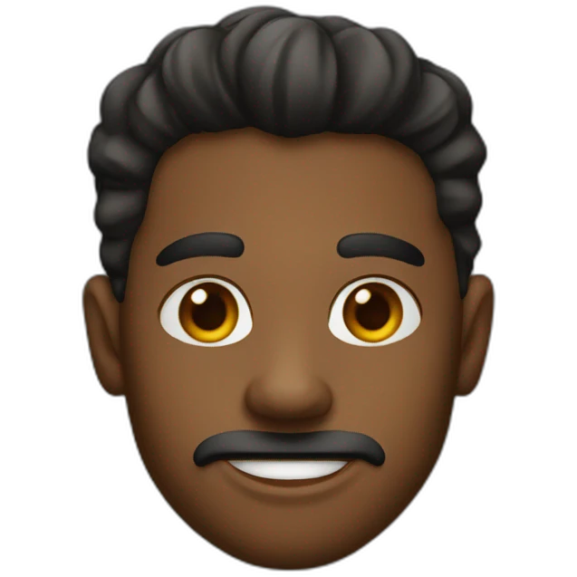 sharp jawline mewing black man emoji